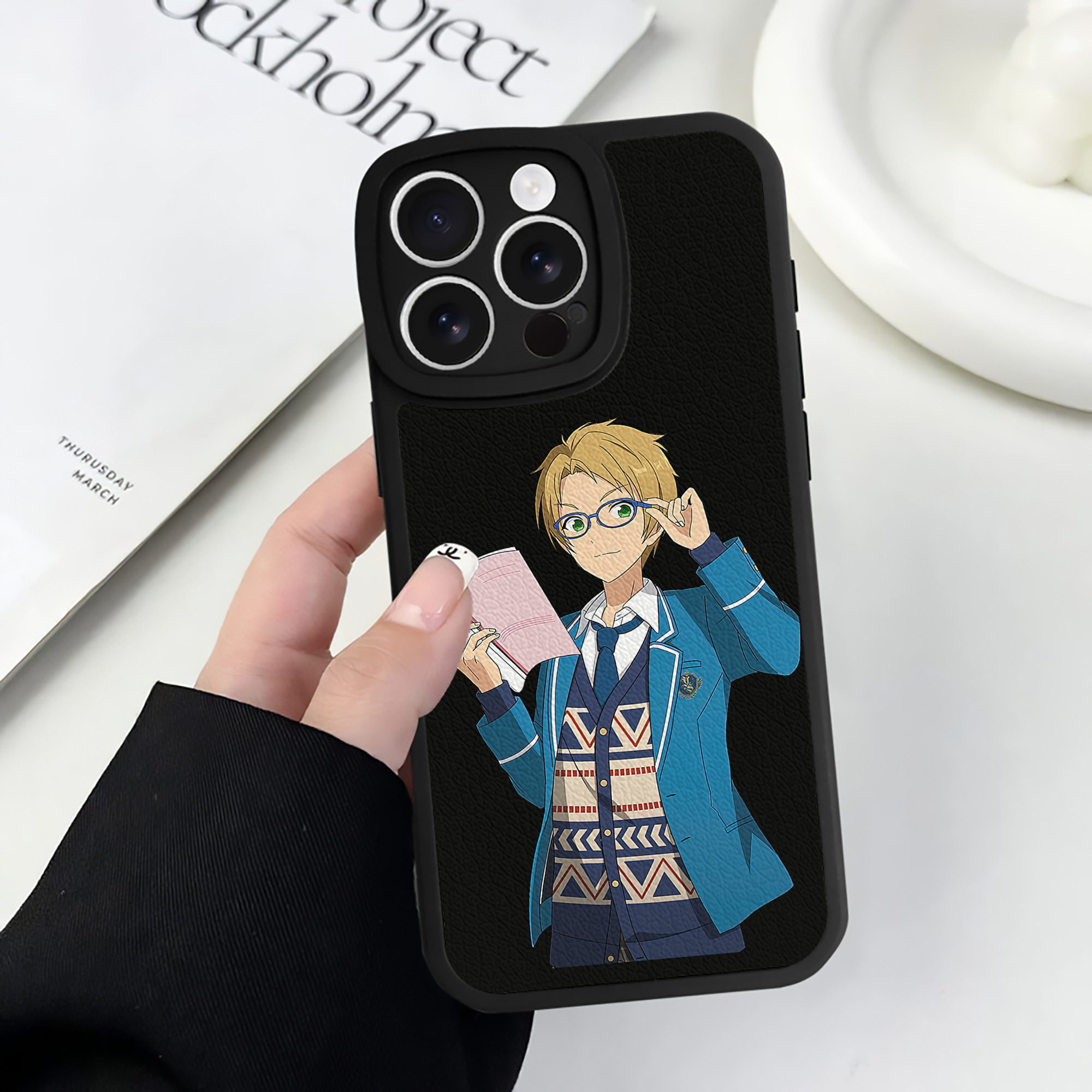 （画像用） あんさんぶるスターズ! Ensemble Stars 【iPhone 16シリーズ対応】シリコンスマホケース（レザー調） 材質：シリコン